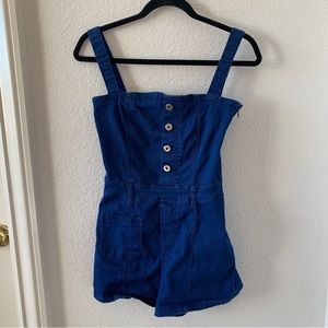 Tiger Mist Denim Jean Short Jumpsuit